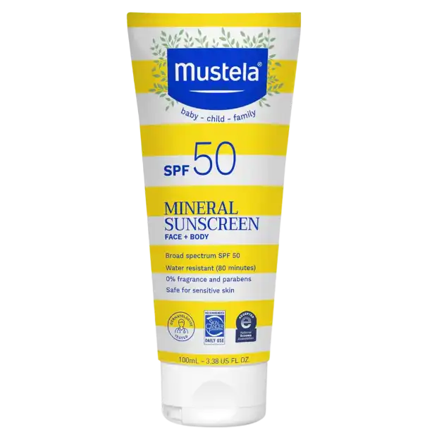 Mustela Baby Mineral Sunscreen SPF 50 - Yuka Score 100/100